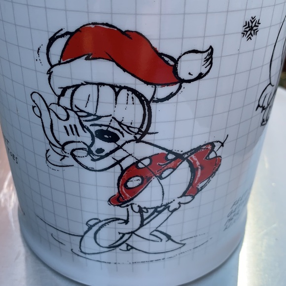 New Mickey Mouse Christmas Holiday Sketchbook Pet Treat Canister - Picture 8 of 12